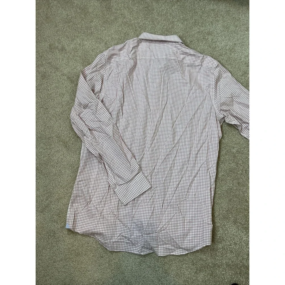 Banana Republic Men’s Shirt Plaid Long Sleeves Size L 100%‎ Cotton Stretch